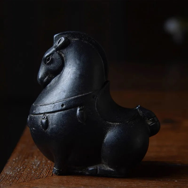 Stone Tang Dynasty Horse Statue – Elegant Carved Decor for Home or Office