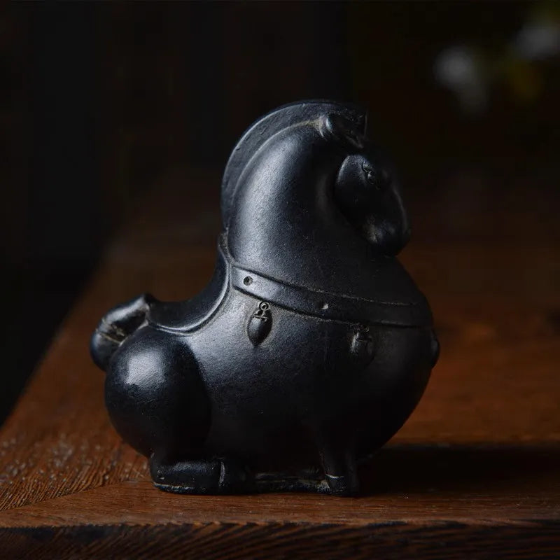 Stone Tang Dynasty Horse Statue – Elegant Carved Decor for Home or Office
