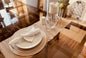 Silver Trim Charger Plate - glass