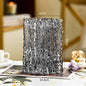 Elegant Diamond-shaped glacier glass vase