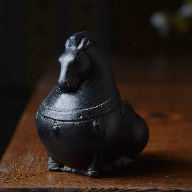 Stone Tang Dynasty Horse Statue – Elegant Carved Decor for Home or Office