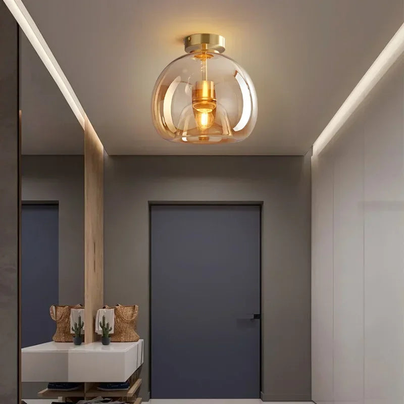 Sanoni SLCL010 – Modern Nordic LED Glass Ceiling Light