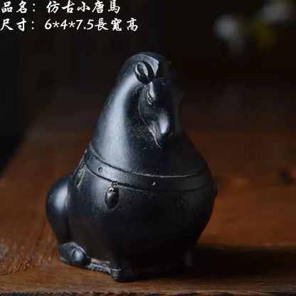 Stone Tang Dynasty Horse Statue – Elegant Carved Decor for Home or Office