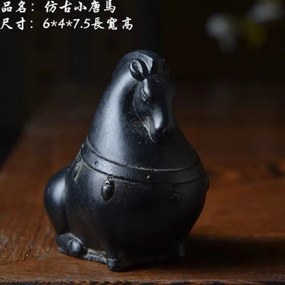 Stone Tang Dynasty Horse Statue – Elegant Carved Decor for Home or Office