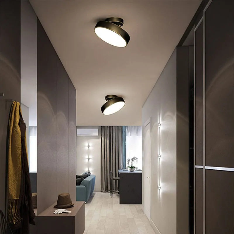 Modern LED Ceiling Light – Nordic Round Copper Fixture for Home & Bedroom Decor