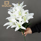 Artificial Multicolor Lily Bouquet – European-Style Floral Decor for Wedding & Home