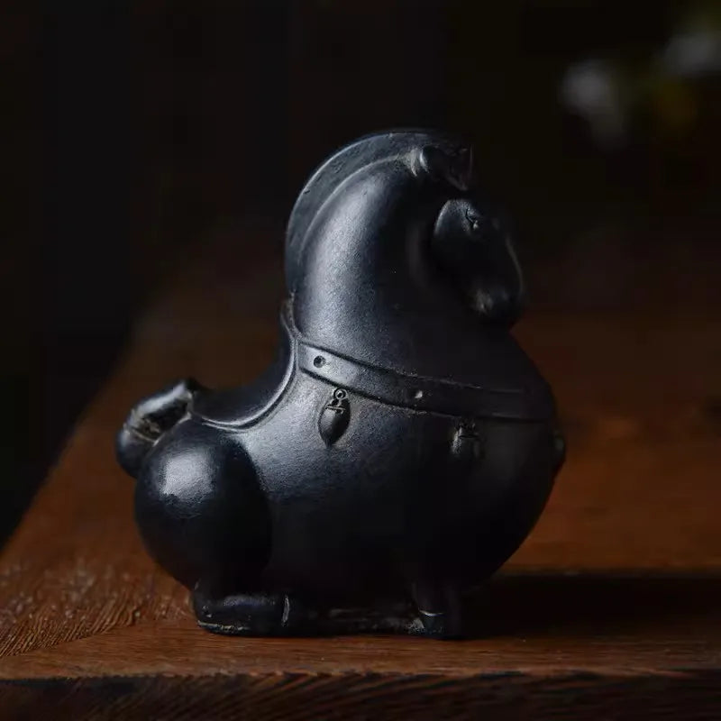 Stone Tang Dynasty Horse Statue – Elegant Carved Decor for Home or Office